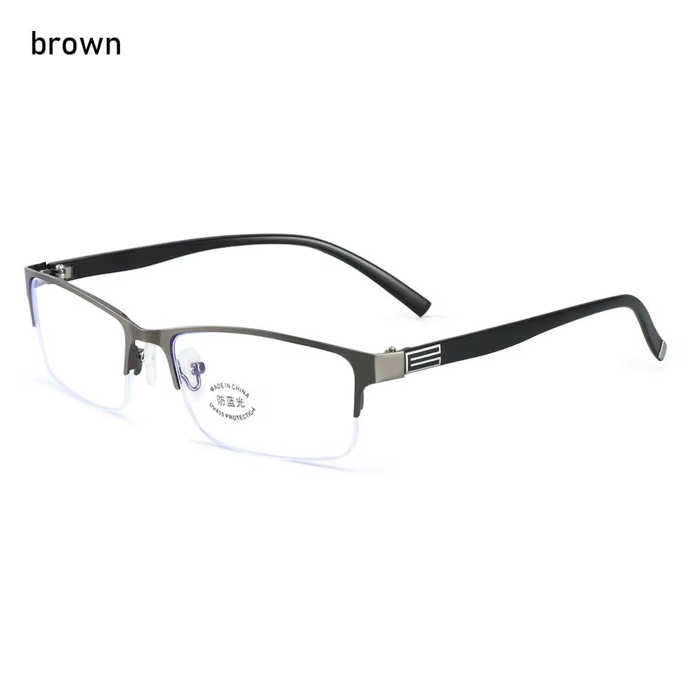 Fashionable Anti-Blue Light Eyewear for Men and Women - Ultra-Light Metal Frame Computer Glasses for Eye Protection
