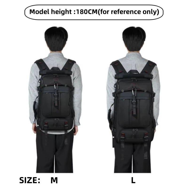 Stylish 17.3" Waterproof Business Backpack - Spacious Three-Layer Design for Travel & Work