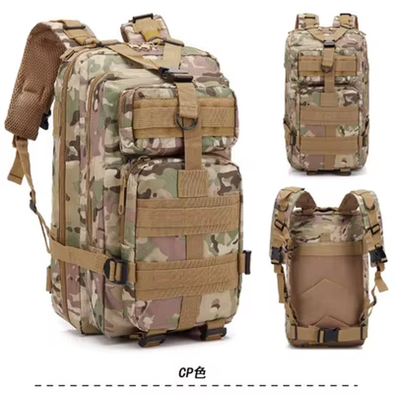 2025 Waterproof Tactical Camouflage Backpack - Multifunctional 3P Cycling & Outdoor Sports Pack