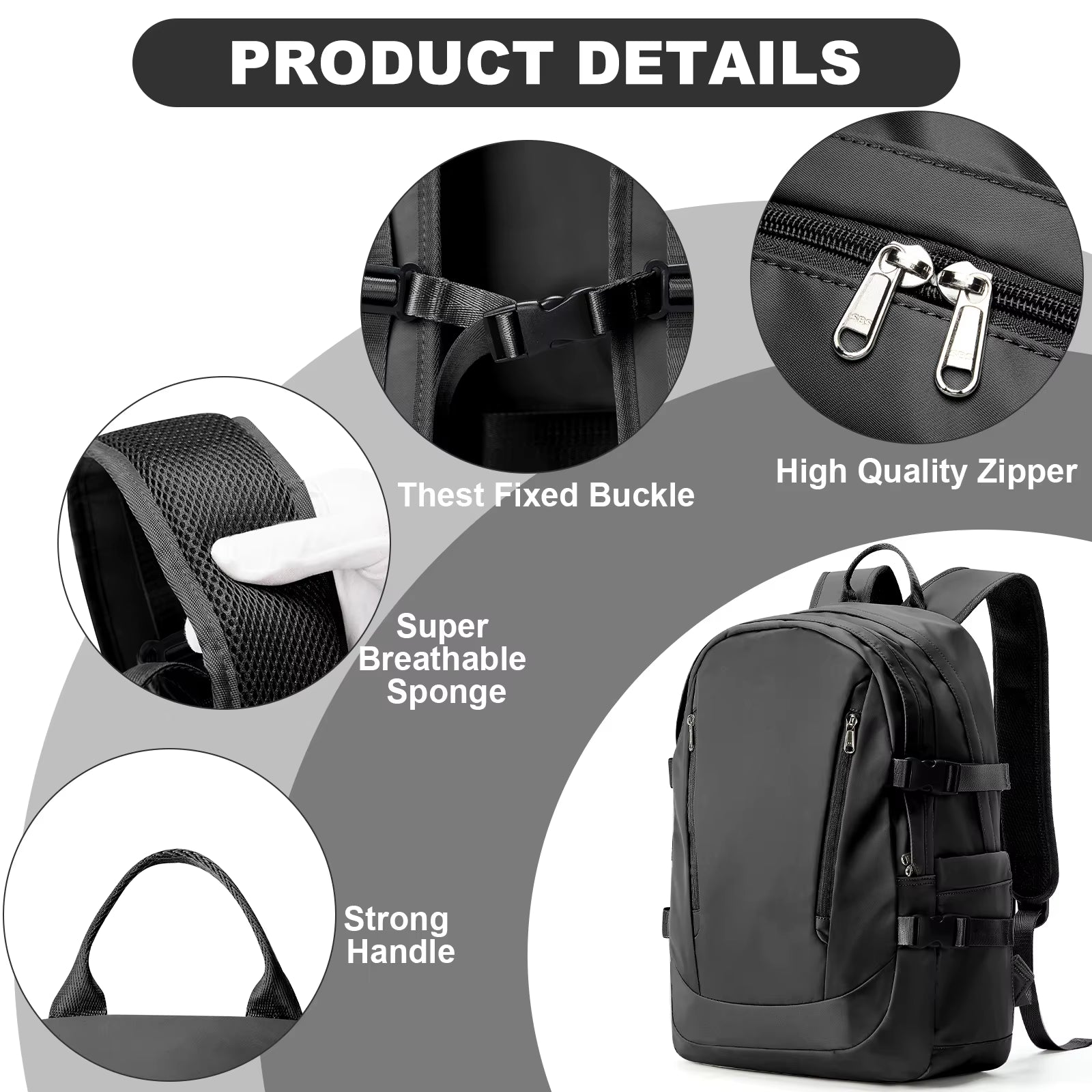 Versatile Large Waterproof Travel Backpack for Women & Men - Perfect for Hiking, School, and Outdoor Adventures