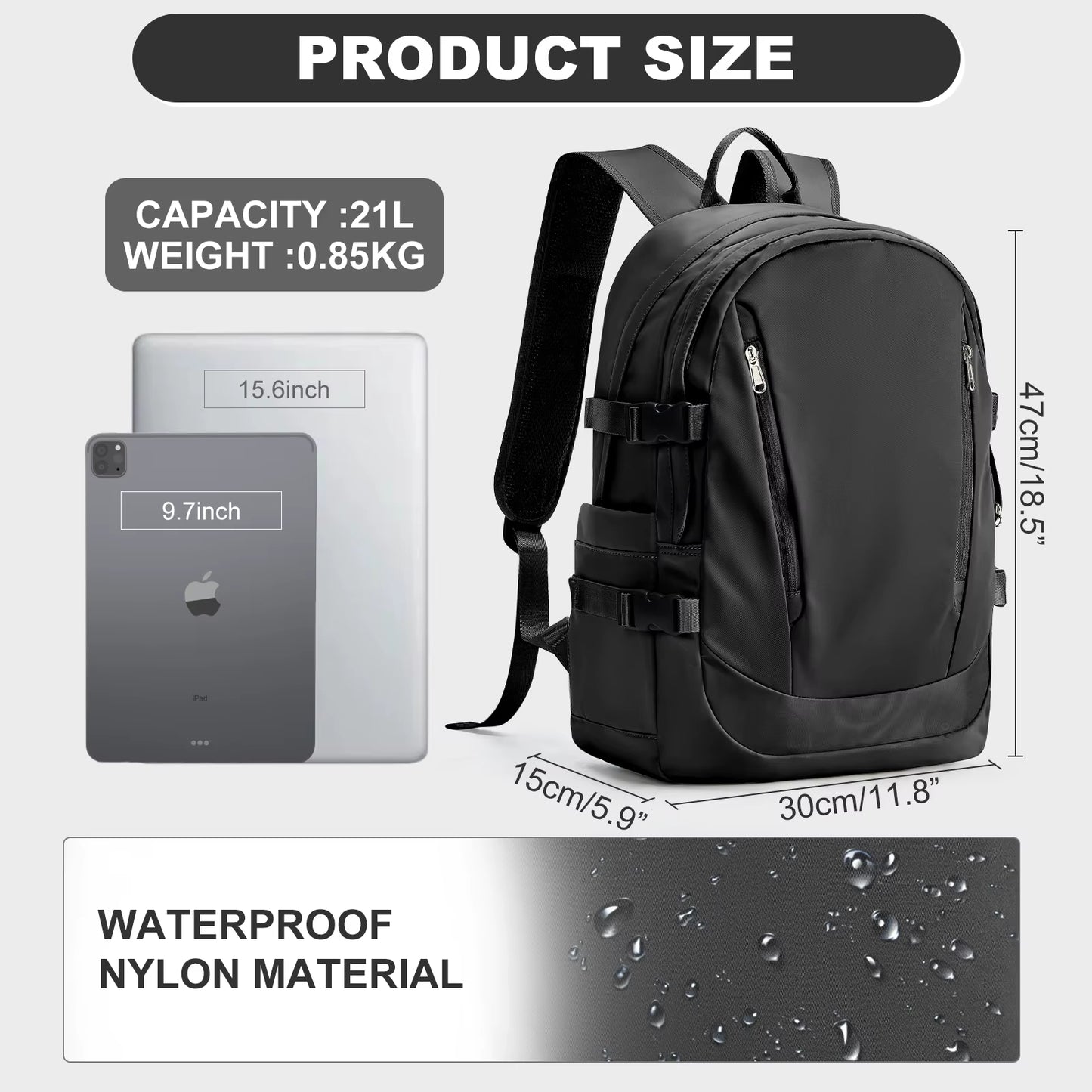 Versatile Large Waterproof Travel Backpack for Women & Men - Perfect for Hiking, School, and Outdoor Adventures