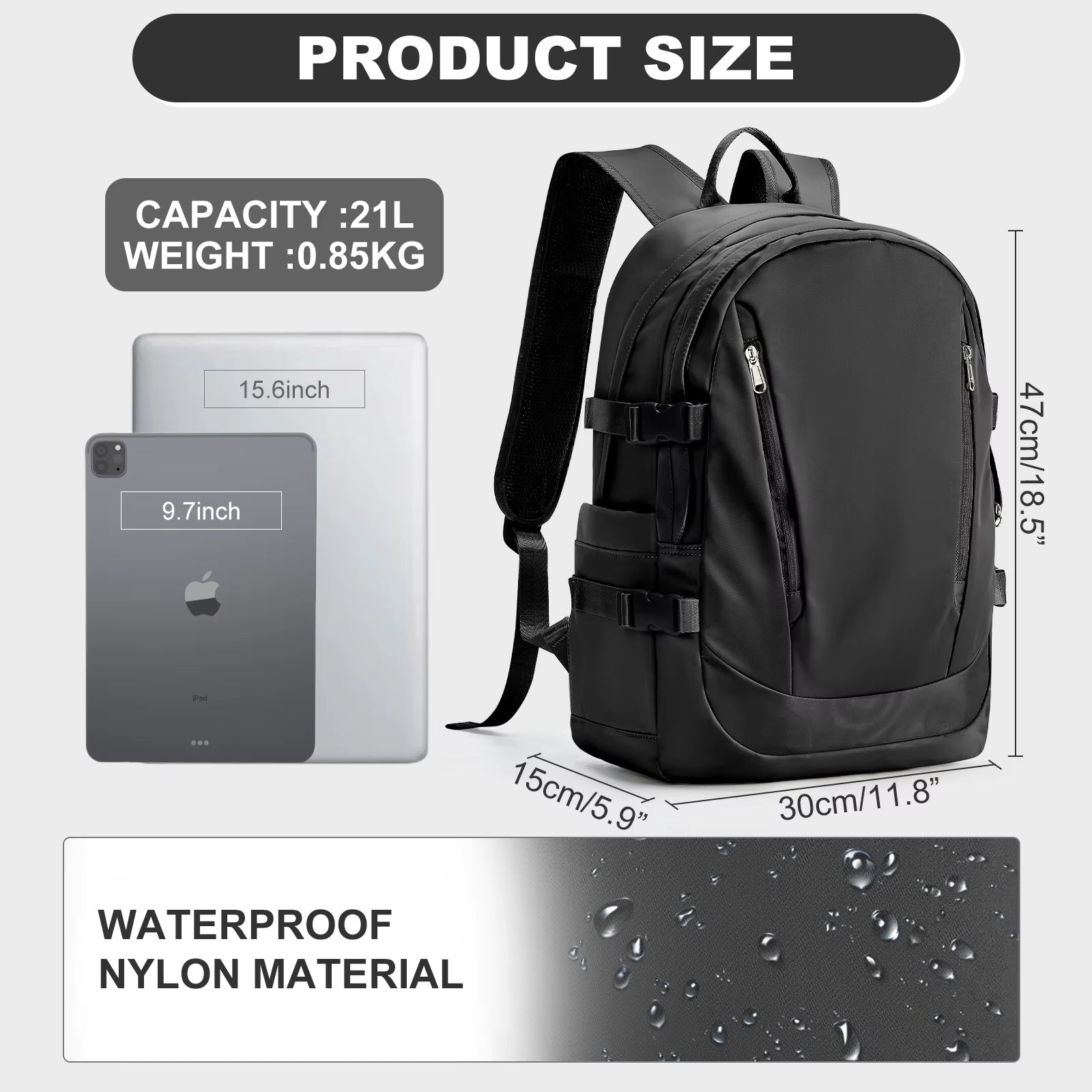 Versatile Large Waterproof Travel Backpack for Women & Men - Perfect for Hiking, School, and Outdoor Adventures