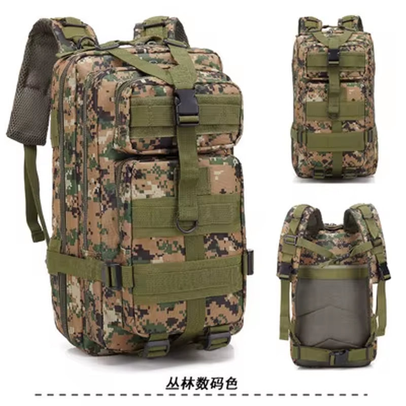 2025 Waterproof Tactical Camouflage Backpack - Multifunctional 3P Cycling & Outdoor Sports Pack
