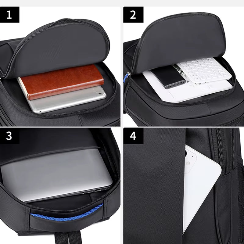 Stylish Men's Waterproof Oxford Backpack - Perfect for Business, Travel & School!