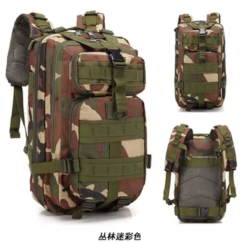 2025 Waterproof Tactical Camouflage Backpack - Multifunctional 3P Cycling & Outdoor Sports Pack
