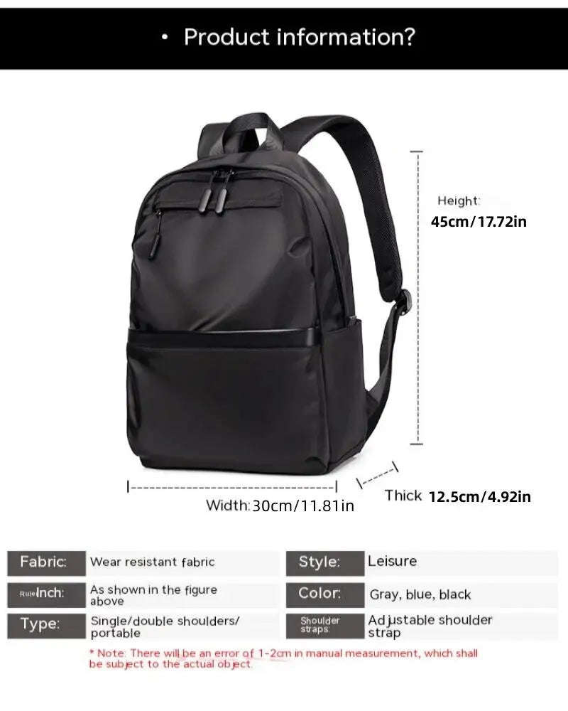 Versatile Men's Business & Travel Backpack - Perfect for Laptops and Students