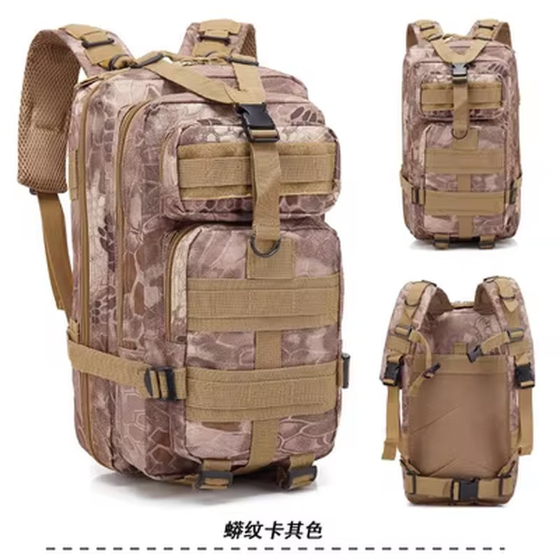 2025 Waterproof Tactical Camouflage Backpack - Multifunctional 3P Cycling & Outdoor Sports Pack