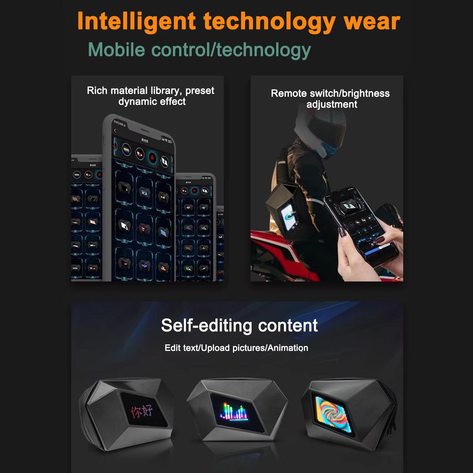 Versatile LED DIY Waterproof Bluetooth Backpack - Perfect for Travel, Cycling, and Business Adventures!