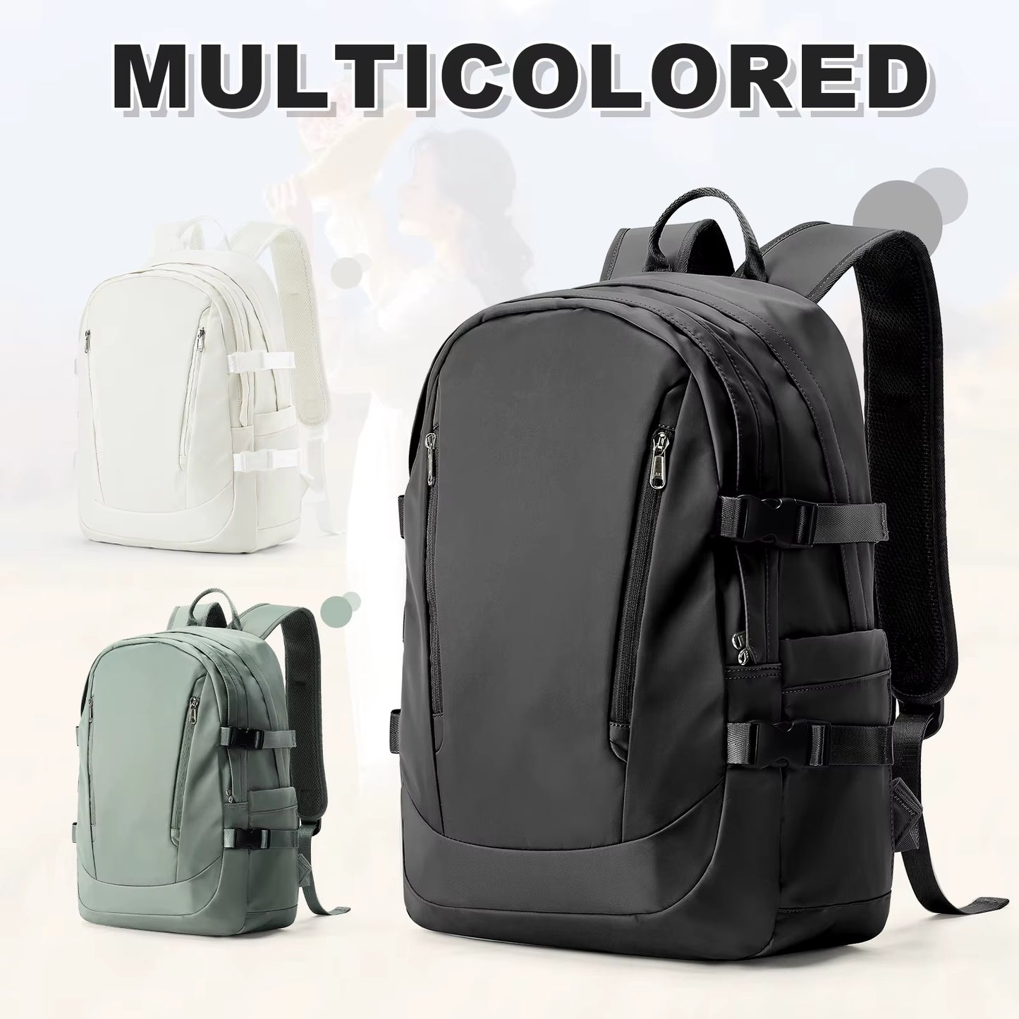 Versatile Large Waterproof Travel Backpack for Women & Men - Perfect for Hiking, School, and Outdoor Adventures